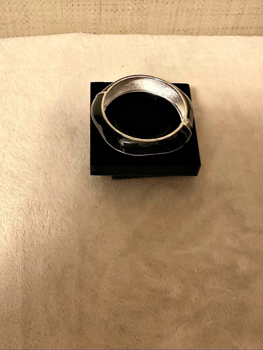 Silver-Tone Hinged Bracelet